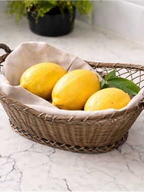 Vintage silver plated Woven Basket - Brown